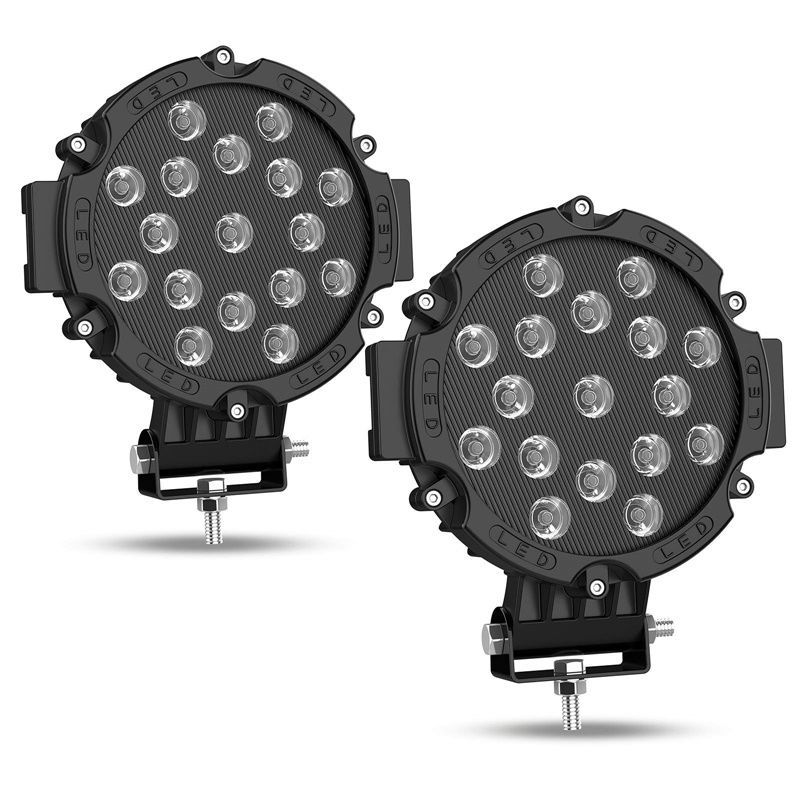 Offroad sis lambası 17 power ledli 51W siyah çerçeve takım 12-48v / LASS288