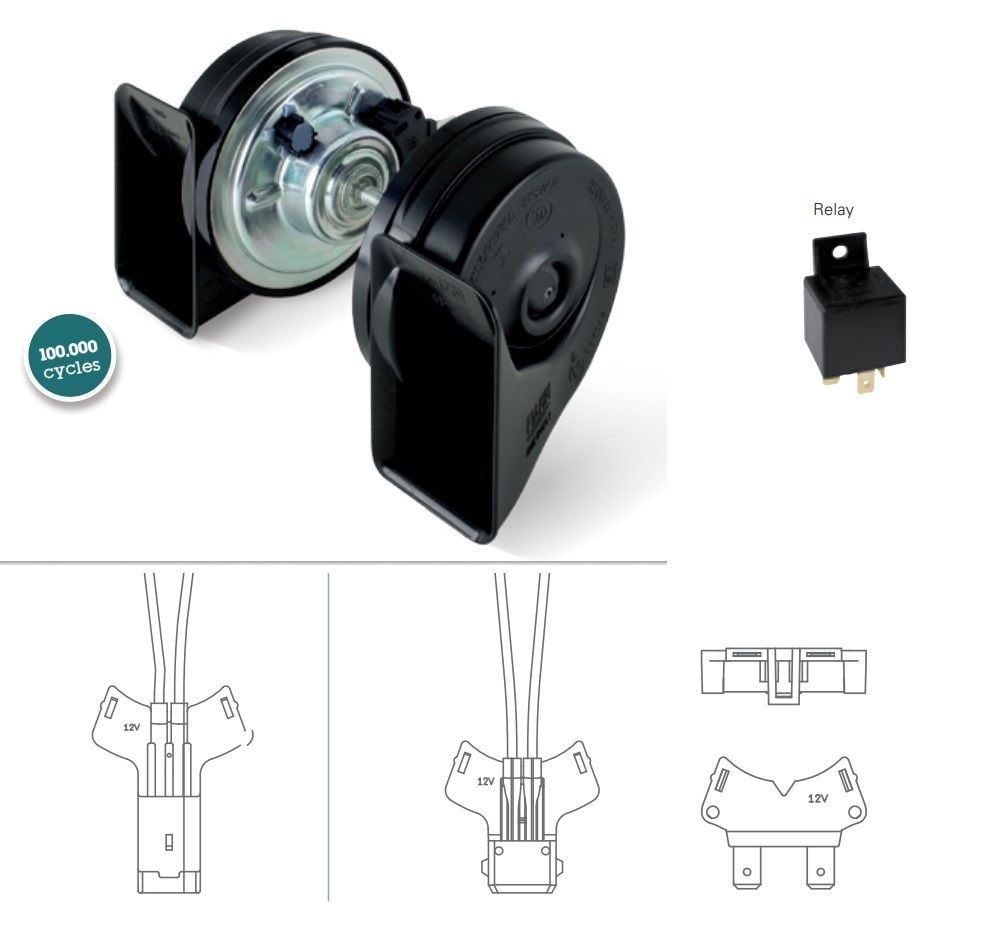 FİAMM DADAT KORNA 12V TAKIM+ROLE RENAULT+MERCEDES+