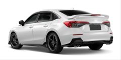 Honda civic uyumlu modülo ışıklı spoiler piano black 2022+