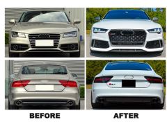 Audi a7 rs7 body kit dönüşüm kiti facelift makyajlı görünüm 2011 / 2015