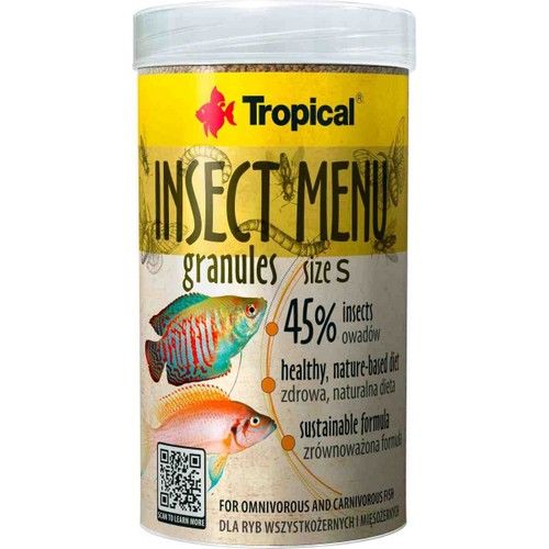 Tropical Insect Menü Granül Size S Böcek Özlü Balık Yemi 250 ml