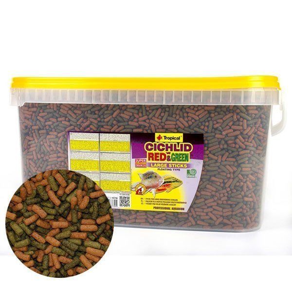 TROPICAL Cichlid Red Green Sticks Medium 1000 GR 1.483 83 TL Kovadan Bolme Yemler