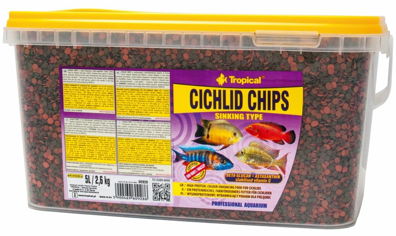 TROPICAL Cichlid Chips Kova Yem 2,6 Kg