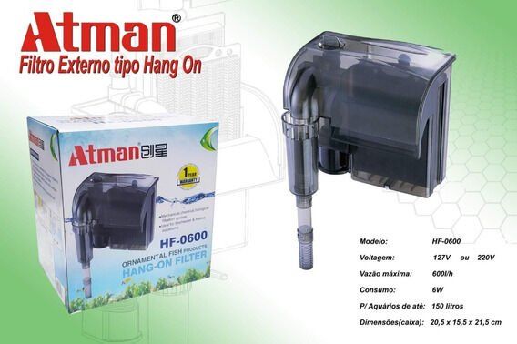 ATMAN Hf-0400 Şelale Filtre 400 Litre/saat