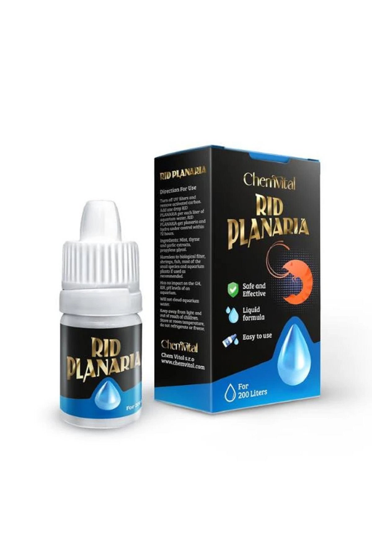 Genchem No-Planaria - Disinfettante Per Acquario Sicuro Contro Planarie E Idra, Non Danneggia Gamberetti E Piante - Foto 5