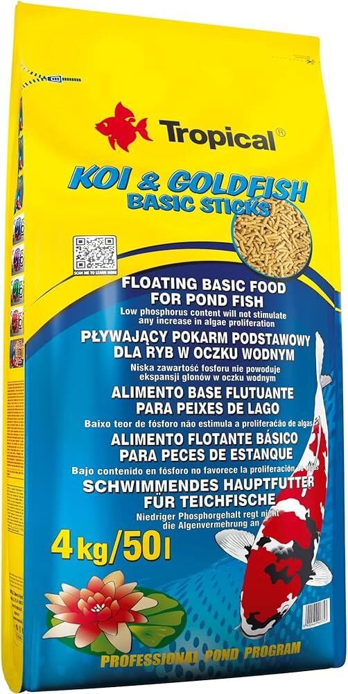 Ração Tropical Koi Goldfish Basic Sticks - 1,6kg | Brasil