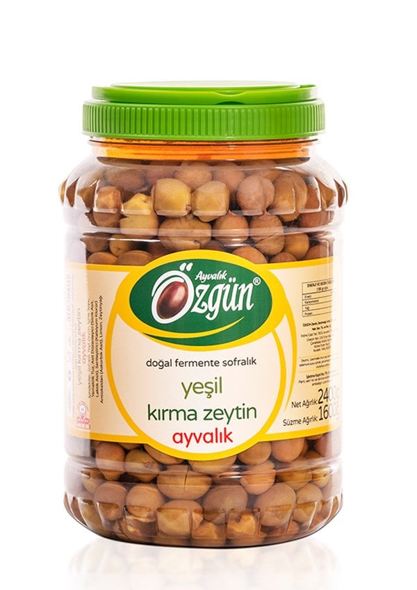 Ayvalık Kırma Yeşil Zeytin - 2 lik Pet Kav.
