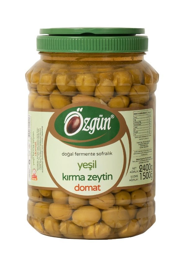 Domat Kırma Yeşil Zeytin - 2 lik Pet Kav.