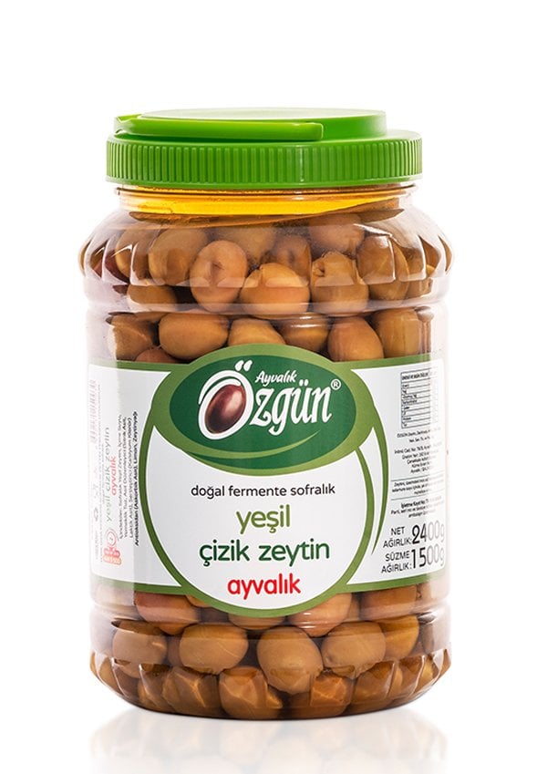 Ayvalık Çizik Yeşil Zeytin - 2 lik Pet Kav.