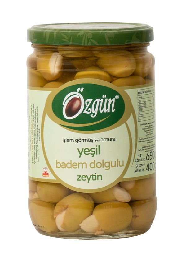 Badem Dolgulu Zeytin - 1/2 Lik Cam Kav.