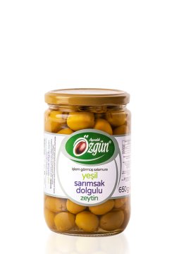 Sarımsak Dolgulu Zeytin - 1/2 Lik Cam Kav.