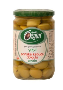 Portakal Kabuğu Dolgulu Zeytin - 1/2 Lik Cam Kav. - Özgün Zeytin