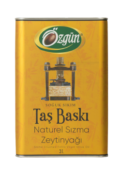 Taş Baskı Sızma Zeytinyağı - 3 L Teneke