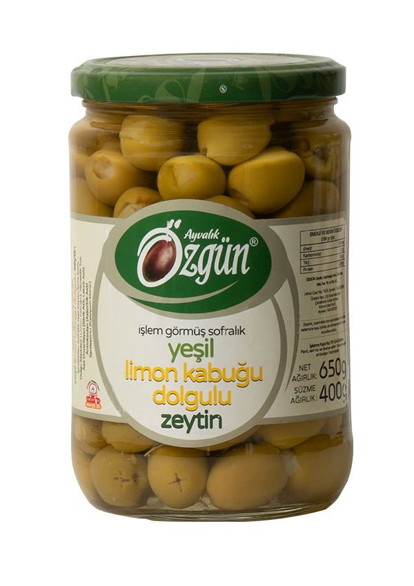 Limon Kabuğu Dolgulu Zeytin - 1/2 Lik Cam Kav.