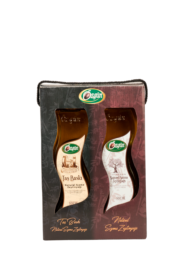 Taş Baskı & Naturel Sızma Zeytinyağı - 2 li Paket
