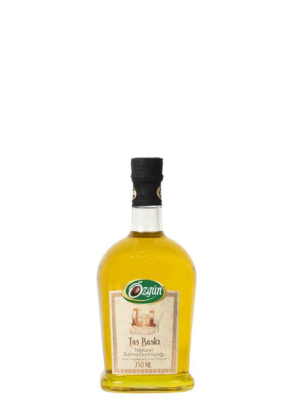 Taş Baskı Zeytinyağı - 750 ml Kare Şişe