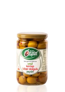 Kırmızı Biber Dolgulu Zeytin - 1/2 Cam Kav.