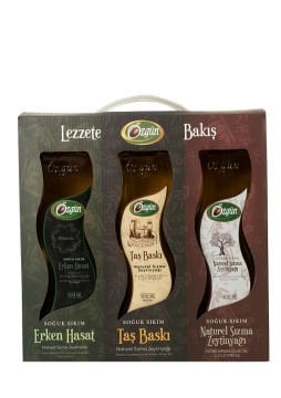 Taş Baskı & Naturel Sızma Zeytinyağı & Erken Hasat - 3 lü Paket