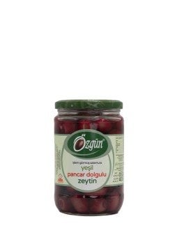 Pancar Dolgulu Zeytin - 1/2 Lik Cam Kav.