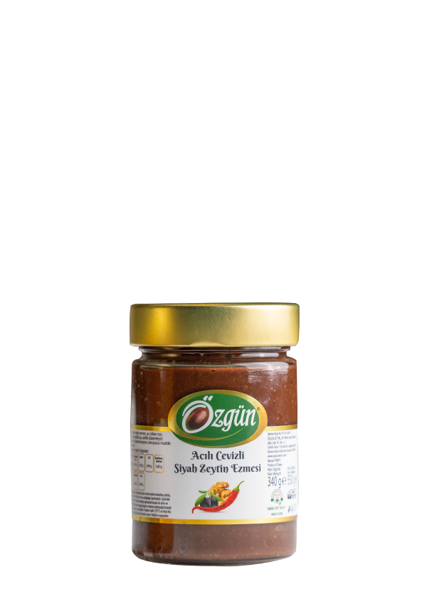 Siyah Zeytin Ezmesi Acılı Cevizli - 340 Gr