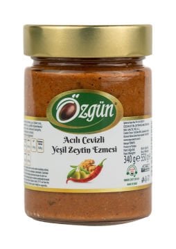 Yeşil Zeytin Ezmesi Acılı Cevizli - 340 Gr