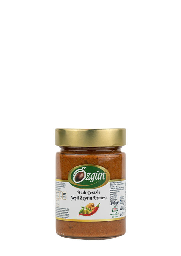 Yeşil Zeytin Ezmesi Acılı Cevizli - 340 Gr