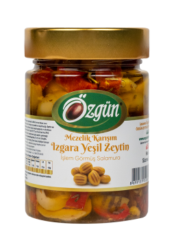 Mezelik Karışım Izgara Yeşil Zeytin - 330 Gr Cam Kav.