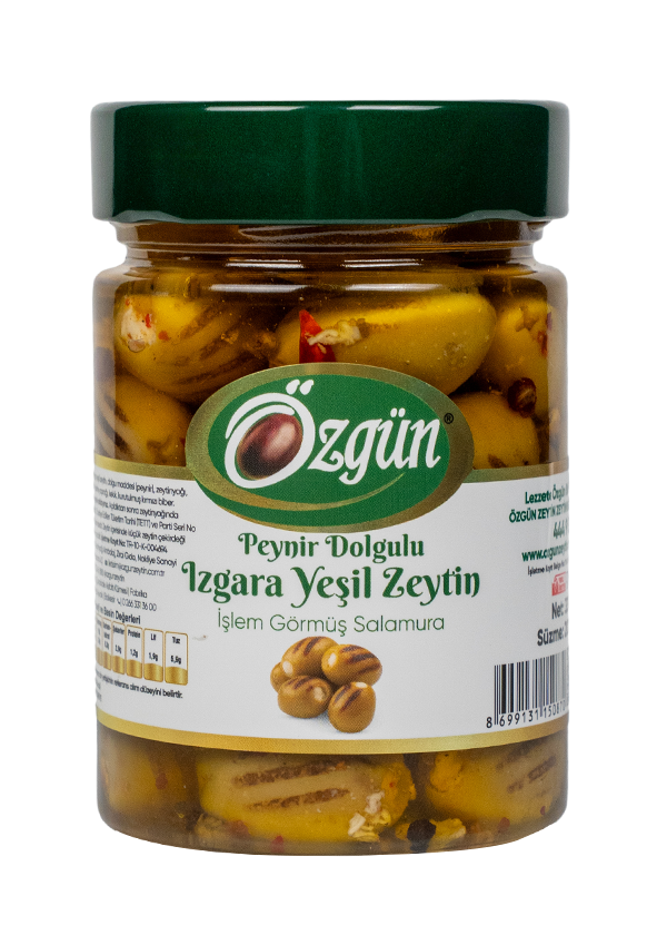 Peynir Dolgulu Izgara Yeşil Zeytin - 330 Gr Cam Kav.