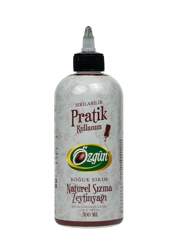 Naturel Sızma Zeytinyağı - 500 ml Sıkılabilir Pratik Pet Şişe
