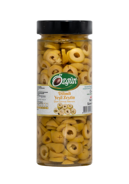 Dilimli Yeşil Zeytin - 600 Gr Cam Kav.