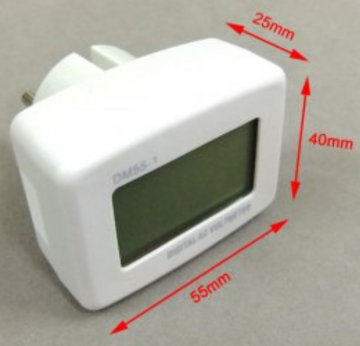 80-300VAC LCD Priz Tipi Voltmetre