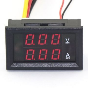 0-100VDC / 0-10ADC Voltmetre / Ampermetre