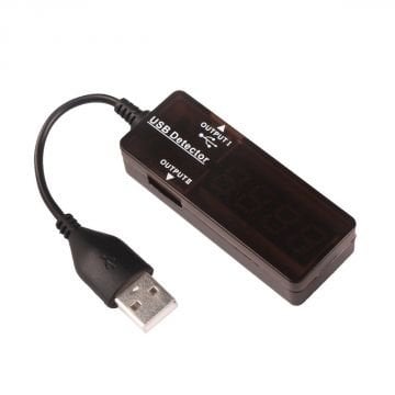 USB Şarj Adaptörü 1 Giriş 2 Çıkış USB Bağlantılı USB Voltaj ve Akım Ölçer