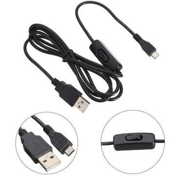 Anahtarlı micro USB Kablo (Mikro Usb Anahtarlı Kablo) Veri transferi yapmaz sadece güç kontrolü içindir.