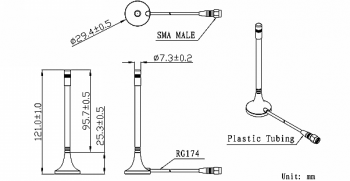 2dBi 4G ANTEN BT-G-016L