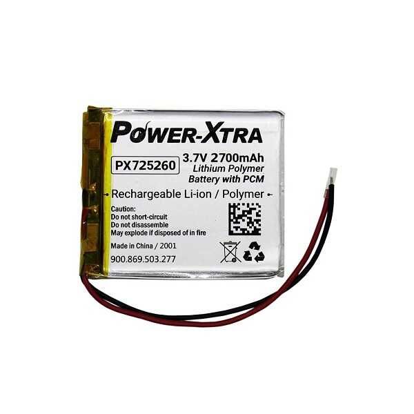 Power-Xtra PX725260 3.7V 2700mAh Li-Po Pil - Devreli