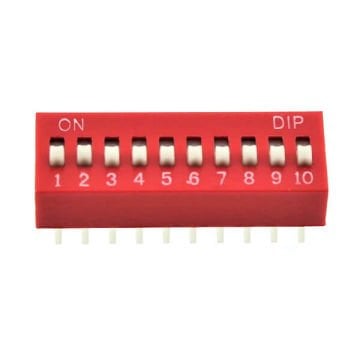 10 Pin Dip Switch Kırmızı