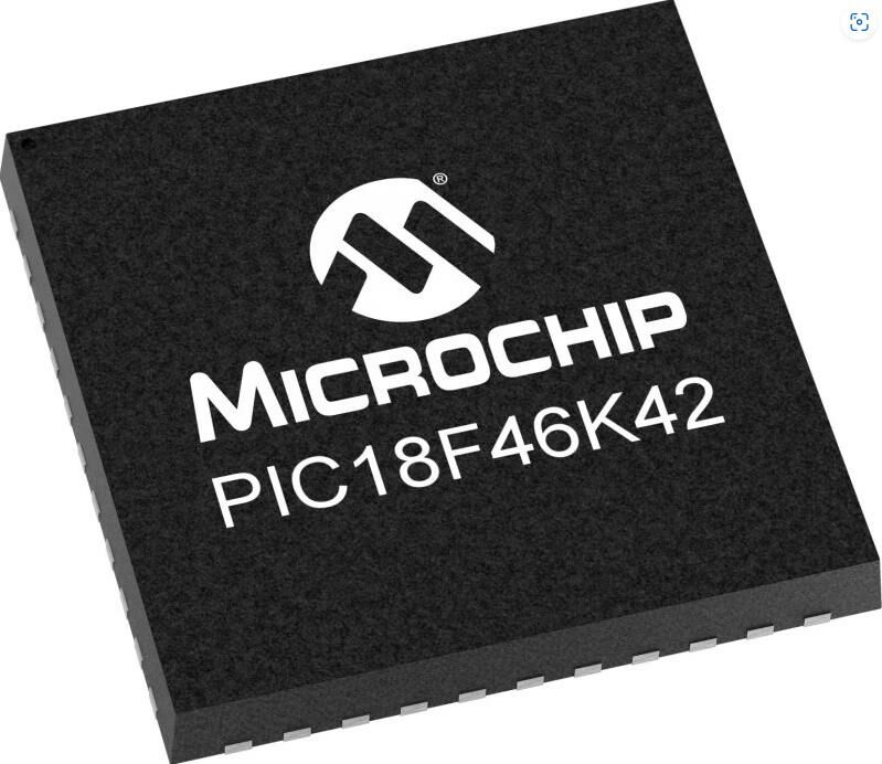 PIC18F46K42-I/ML 8-bit Microcontrollers, MCU 64KB Flash, 4KB RAM, 1KB EEPROM, 12-bit ADC2
