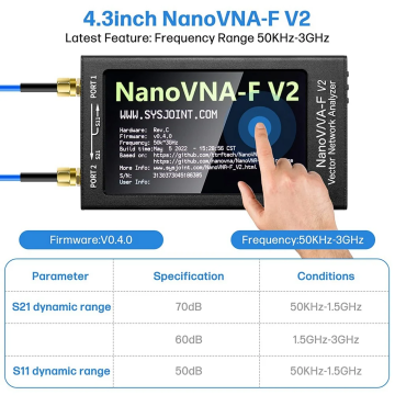 NanoVNA-F V2 Vektör Network Analizör 3Ghz