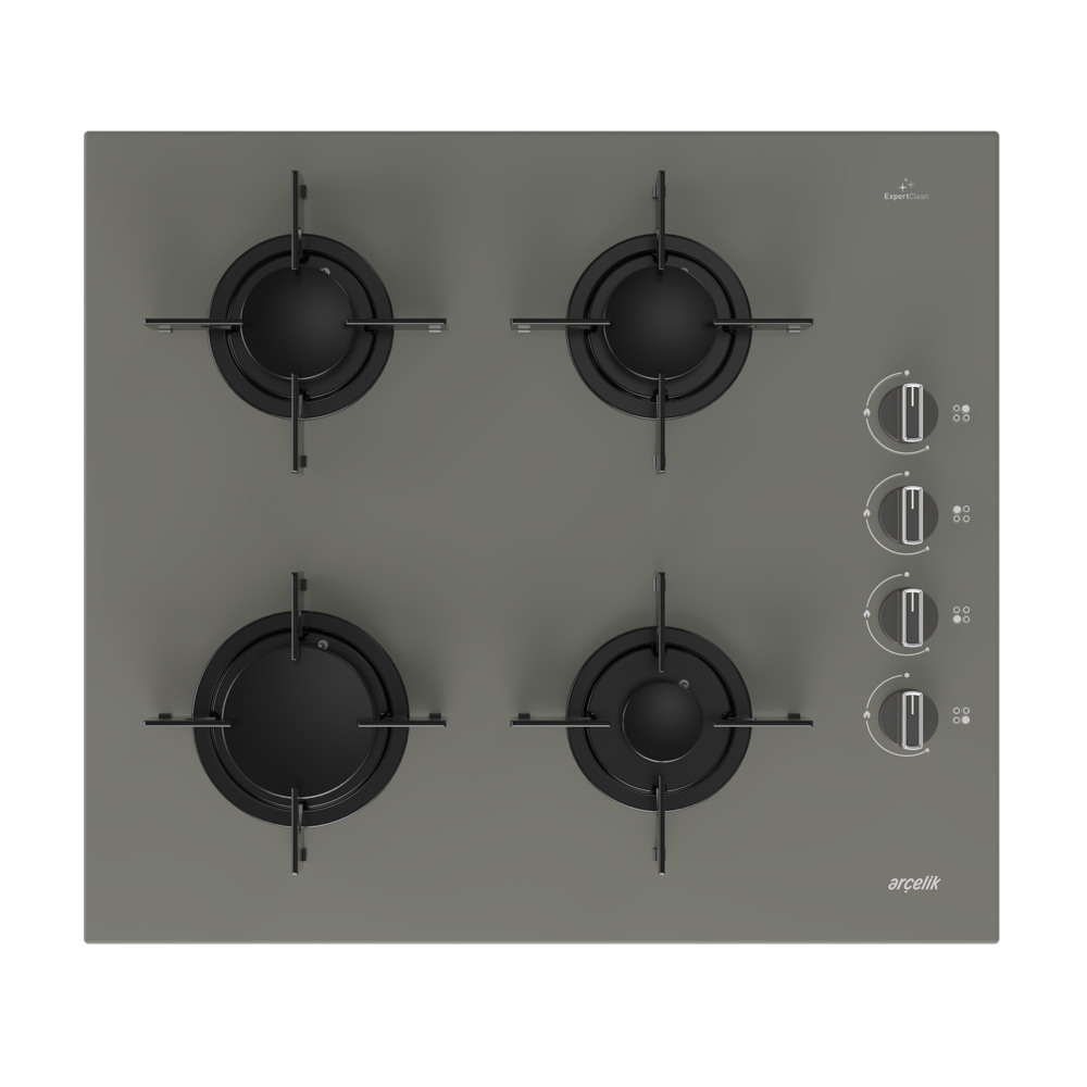 Arçelik OCD T 601 EG Gri Cam Ankastre Ocak