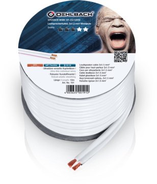 Oehlbach Speaker Wire SP-25 1000 White (10 Metre)