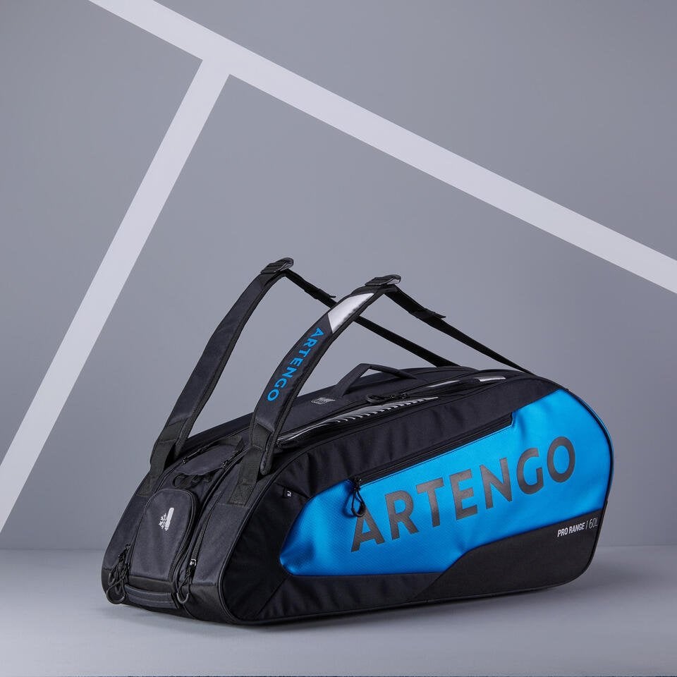 Artengo 930 L Tenis Çantası - 9 Raket - Mavi / Siyah