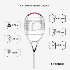 Artengo Tenis Raketi - TR160 Graph - Beyaz - 270 gr.