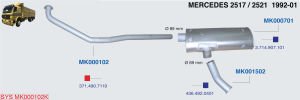 MERCEDES TRUCK FRONT PIPE EXHAUST 2521
