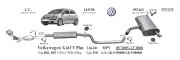 VW GOLF СРЕДНИЙ ВЫХЛОП 1.4 FSI - 1.6İ (2004 - 08)