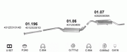AUDI 100 MIDDLE EXHAUST 1.6 / 1.9. Dsl - Bnz