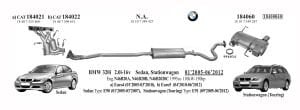 BMW E90 ARKA EGZOZ. 3.18İ - 3.20Tİ (2005 - 07)