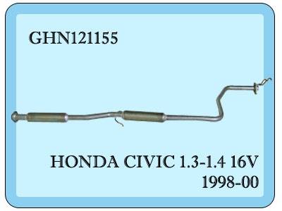 Honda Civic с двойным средним выхлопом