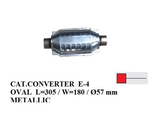 Katalitik Konverter  Üniversal Oval  E- 4 Metalik
