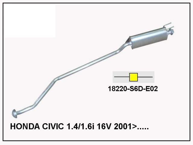 HONDA CIVIC MIDDLE PIPE. 1.4İ - 1.6İ 16V